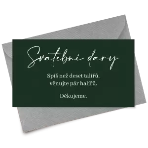 Papírová kartička dary EASY