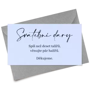 Papírová kartička dary EASY