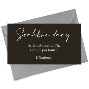 Papírová kartička dary EASY