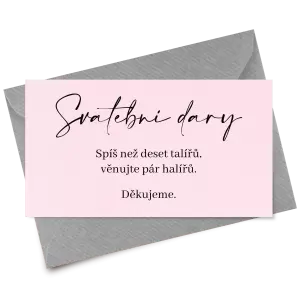 Papírová kartička dary EASY