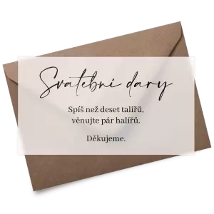 Plexi kartička dary EASY