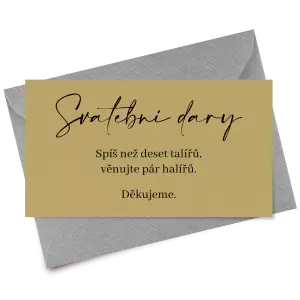 Papírová kartička dary EASY