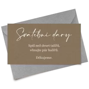 Papírová kartička dary EASY