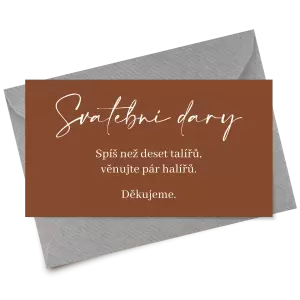 Papírová kartička dary EASY