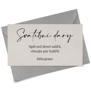 Papírová kartička dary EASY