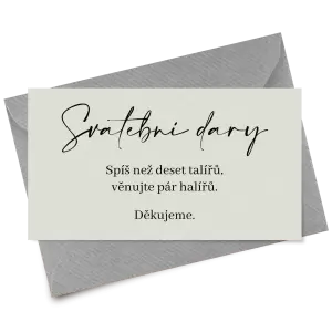 Papírová kartička dary EASY