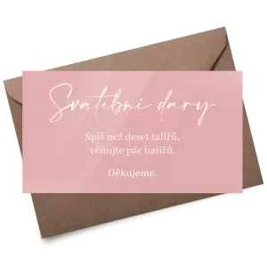 Plexi kartička dary EASY