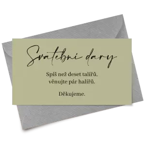 Papírová kartička dary EASY