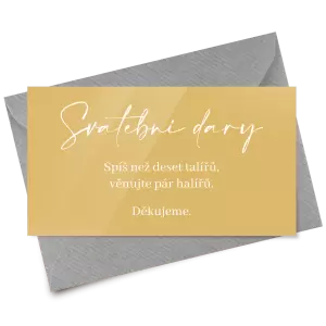 Papírová kartička dary EASY