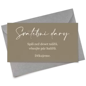 Papírová kartička dary EASY