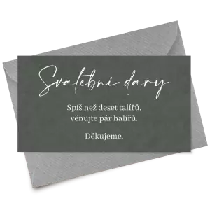 Papírová kartička dary EASY