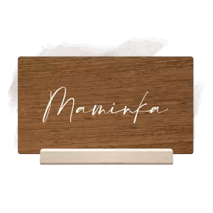 Dřevěná jmenovka EASY