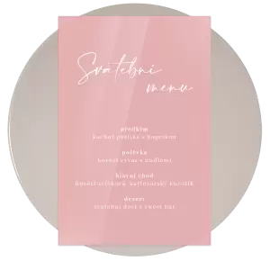 Plexi svatební menu EASY