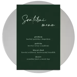 Papírové svatební menu EASY