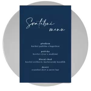 Papírové svatební menu EASY