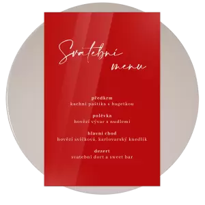 Plexi svatební menu EASY