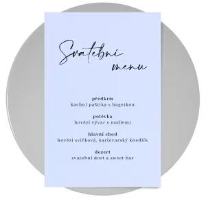 Papírové svatební menu EASY