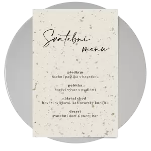Papírové svatební menu EASY