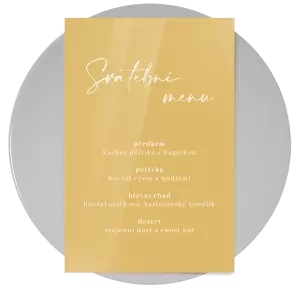 Papírové svatební menu EASY
