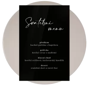 Plexi svatební menu EASY