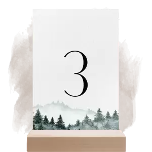 Papírové číslo stolu FORESTY