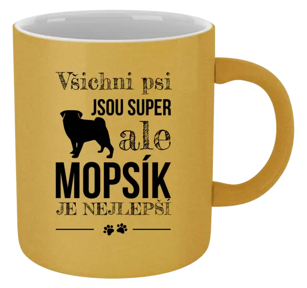 Metalický hrnek Mopsík je nejlepší