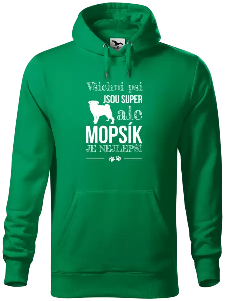 Pánská mikina Mopsík je nejlepší
