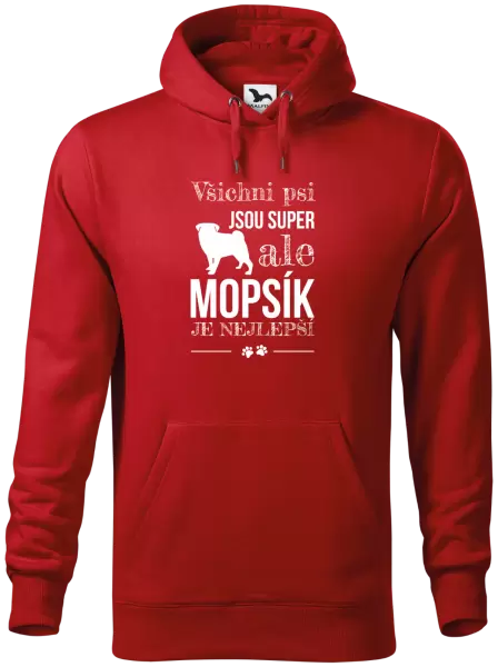 Pánská mikina Mopsík je nejlepší