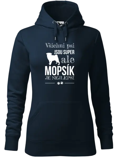Dámská mikina Mopsík je nejlepší
