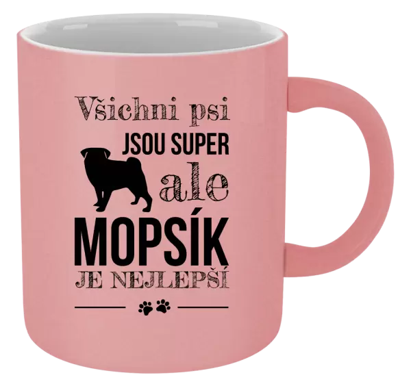 Metalický hrnek Mopsík je nejlepší