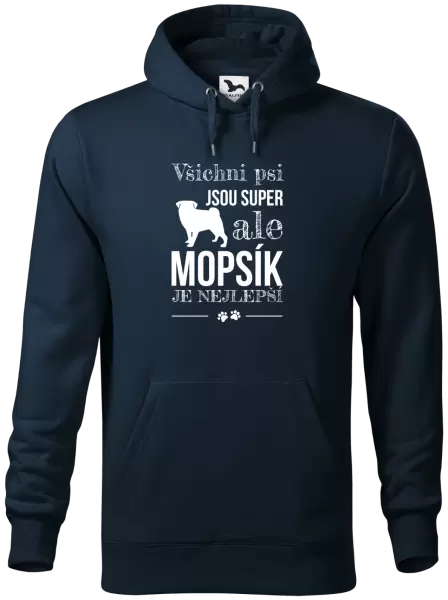 Pánská mikina Mopsík je nejlepší
