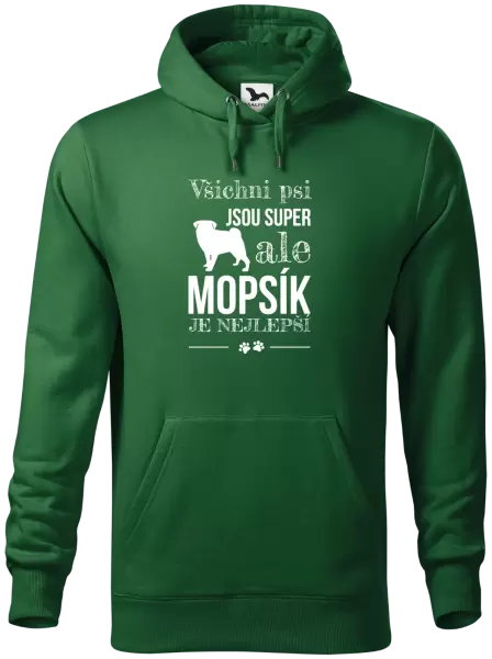 Pánská mikina Mopsík je nejlepší