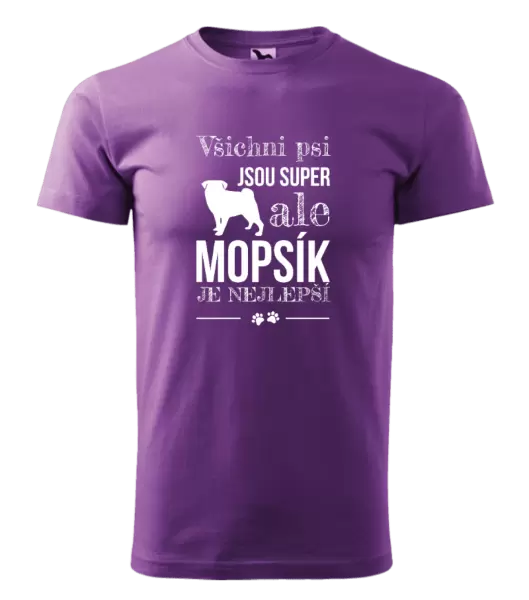 Pánské tričko Mopsík je nejlepší
