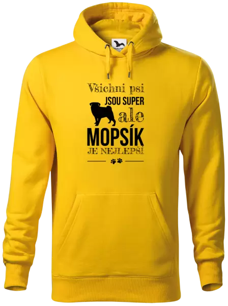Pánská mikina Mopsík je nejlepší