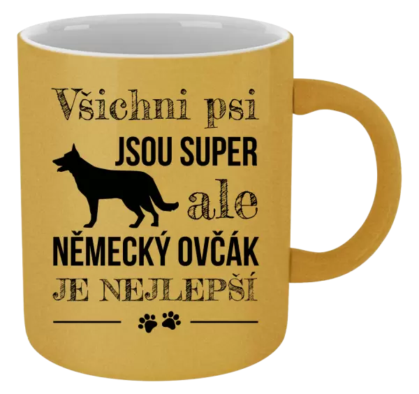 Metalický hrnek Německý ovčák je nejlepší