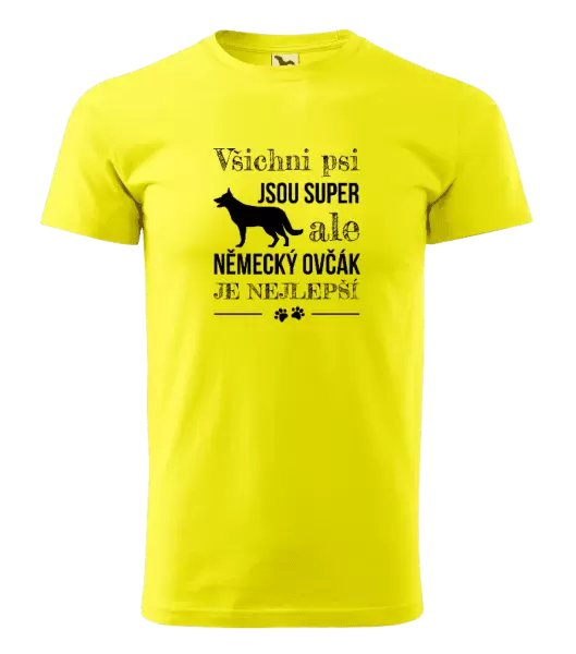 Pánské tričko Německý ovčák je nejlepší