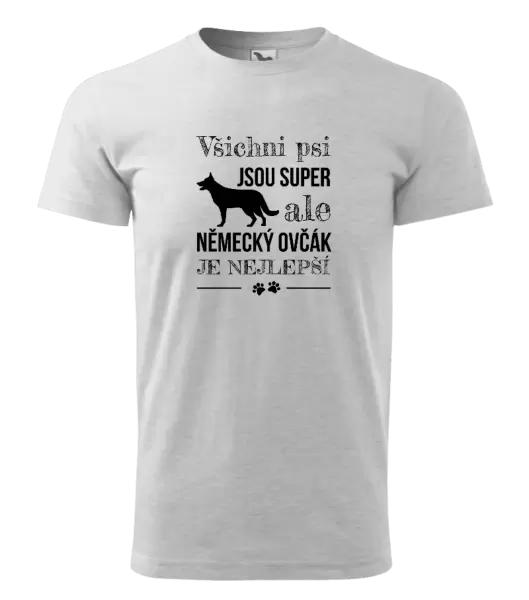 Pánské tričko Německý ovčák je nejlepší