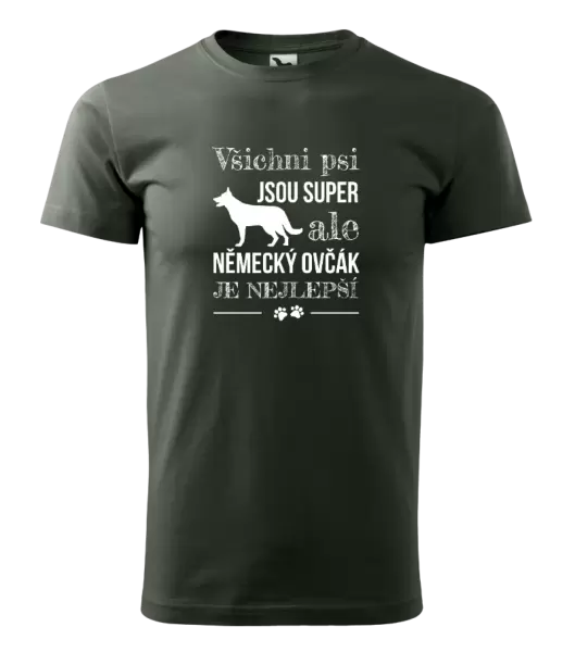Pánské tričko Německý ovčák je nejlepší