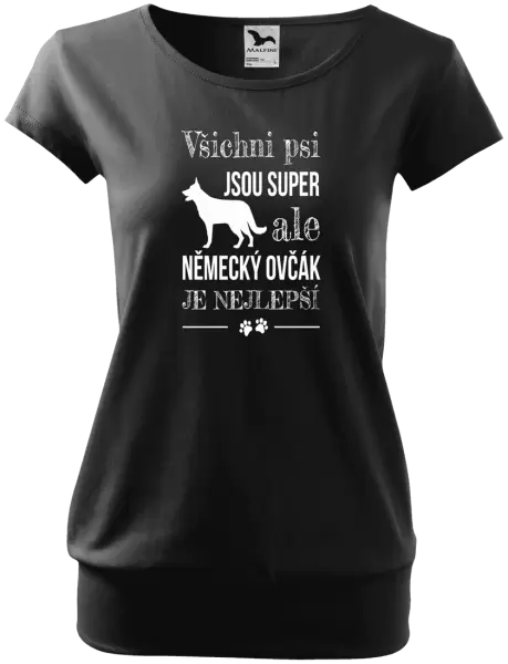 Dámské tričko Německý ovčák je nejlepší
