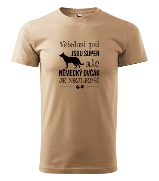 Pánské tričko Německý ovčák je nejlepší