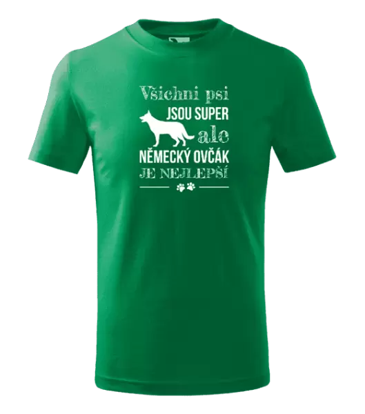 Dětské tričko Německý ovčák je nejlepší