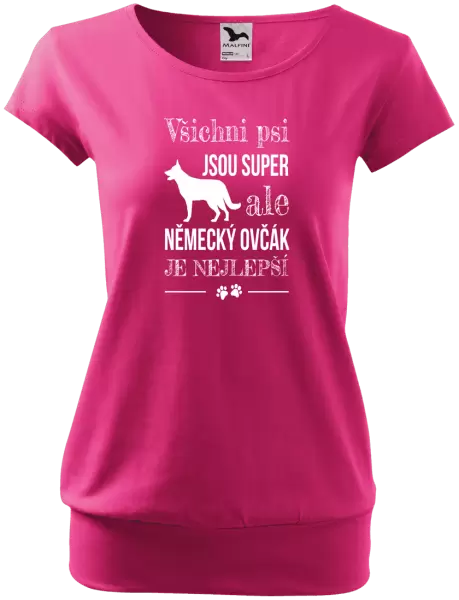 Dámské tričko Německý ovčák je nejlepší