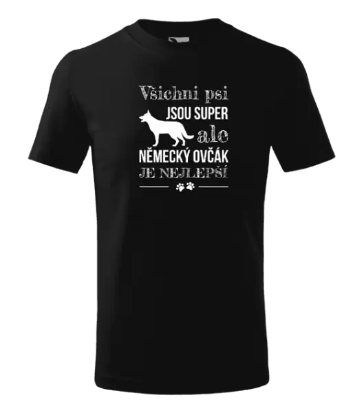 Dětské tričko Německý ovčák je nejlepší