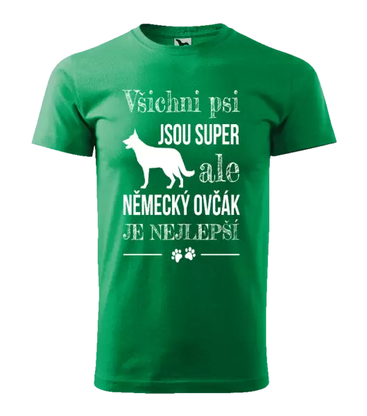 Pánské tričko Německý ovčák je nejlepší