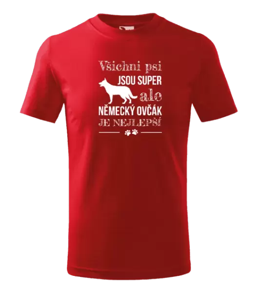 Dětské tričko Německý ovčák je nejlepší