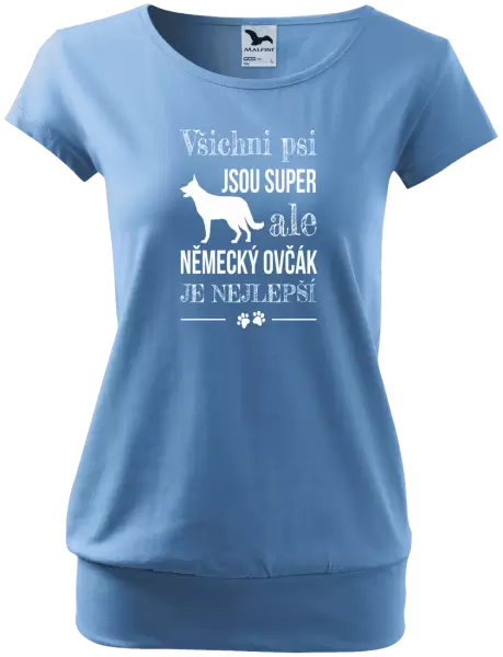 Dámské tričko Německý ovčák je nejlepší