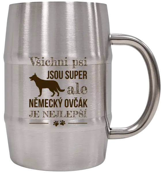 Nerezový chladicí půllitr Německý ovčák je nejlepší