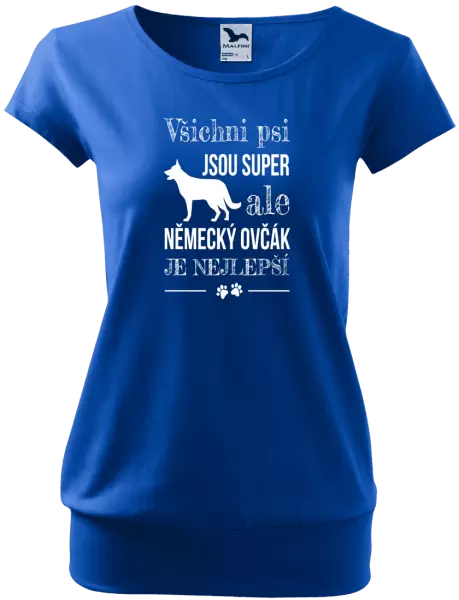 Dámské tričko Německý ovčák je nejlepší