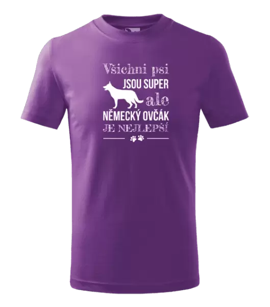 Dětské tričko Německý ovčák je nejlepší
