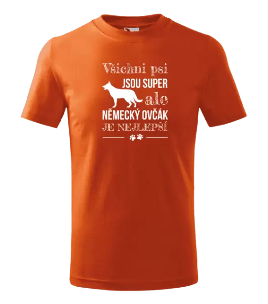 Dětské tričko Německý ovčák je nejlepší